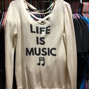 ‘Life is Music’ sweater